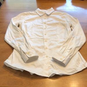 Women’s Banana Republic white dress shirt.